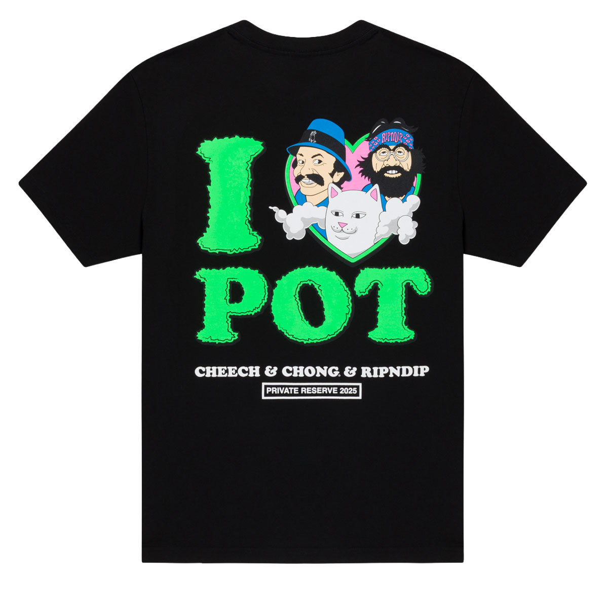 RIPNDIP x Cheech & Chong I Love Pot T-Shirt - Black image 1