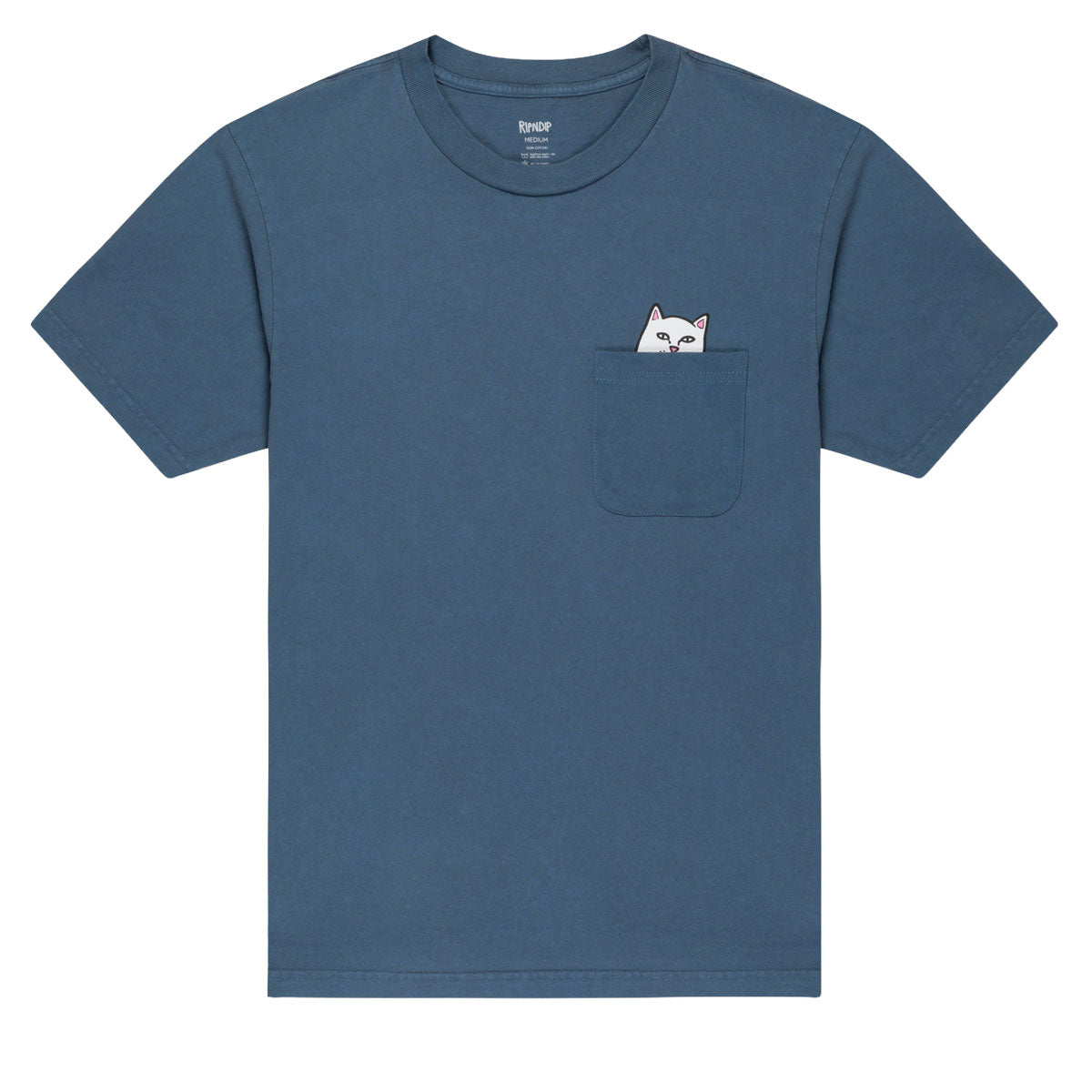 RIPNDIP Lord Nermal Pocket T-Shirt - Slate Mineral Wash image 1