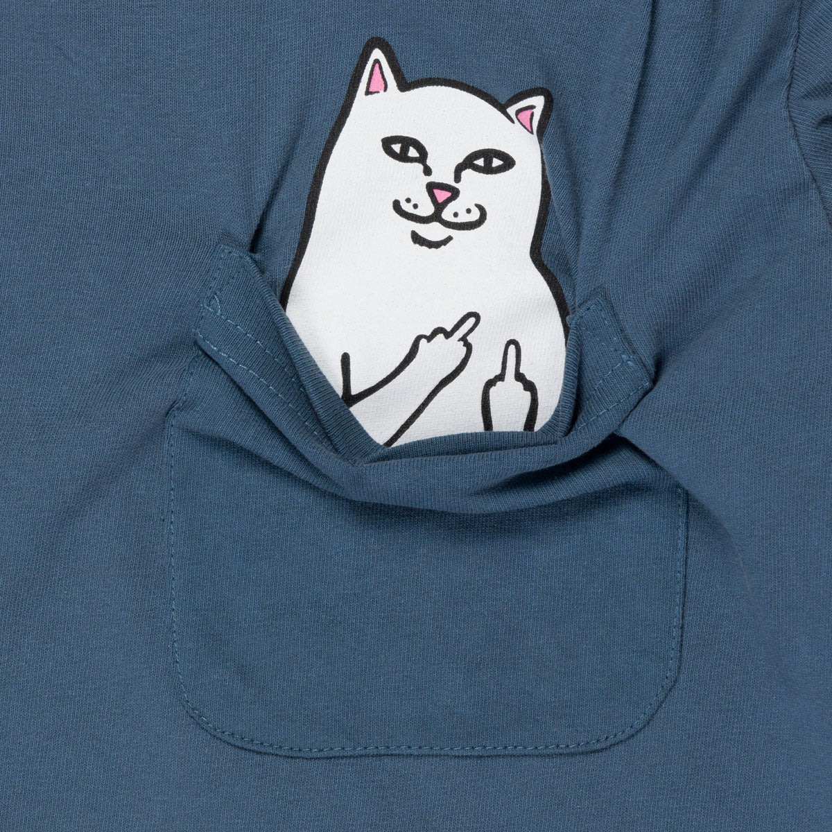RIPNDIP Lord Nermal Pocket T-Shirt - Slate Mineral Wash image 3