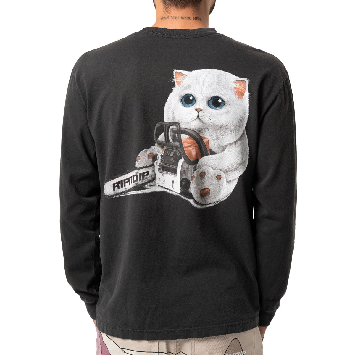 RIPNDIP Find Out Long Sleeve T-Shirt - Charcoal image 4