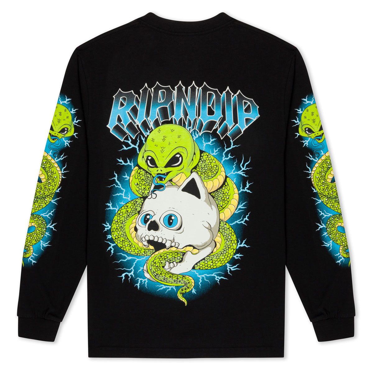 RIPNDIP Skull And Bones Long Sleeve T-Shirt - Black image 2