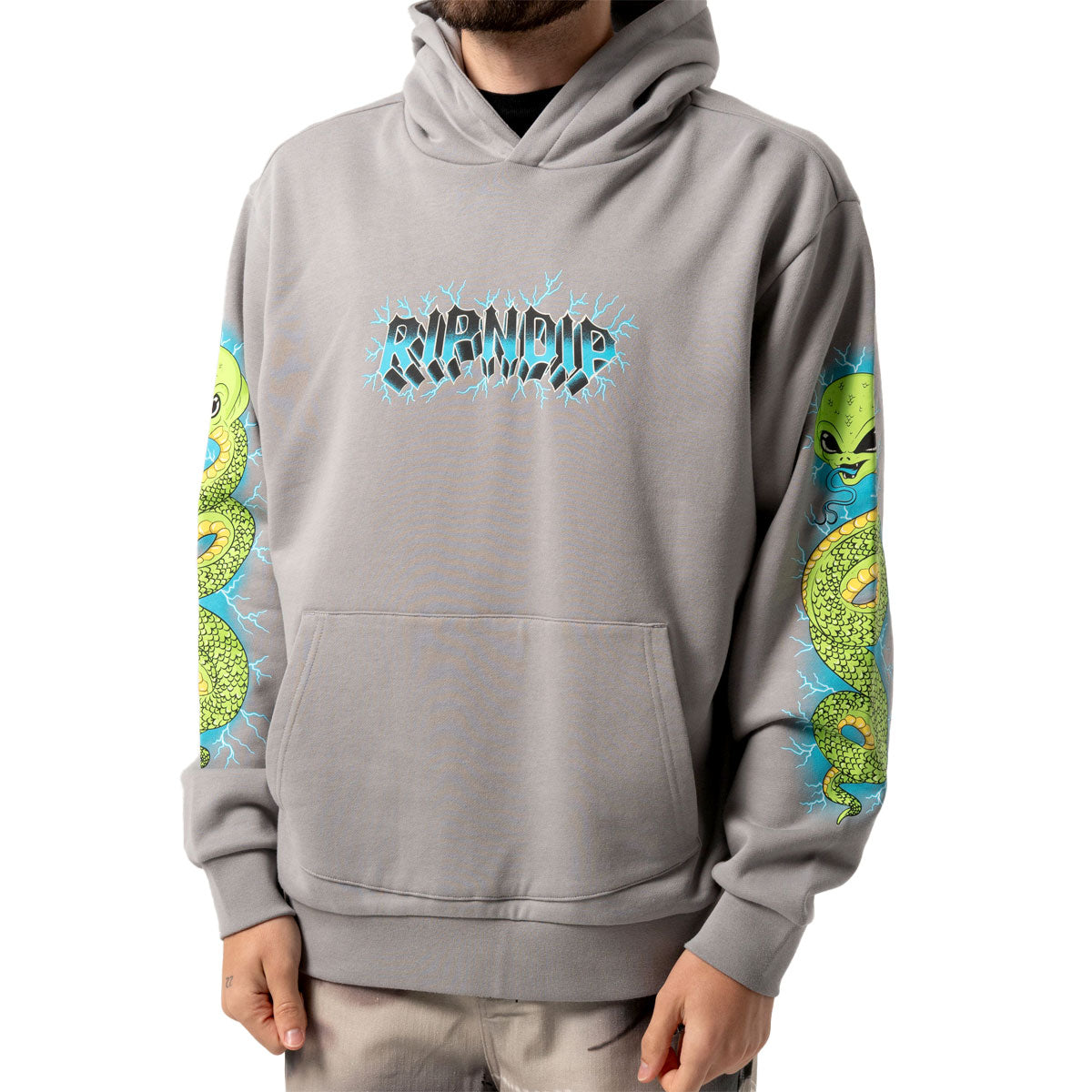 RIPNDIP Skull And Bones Hoodie - Charcoal image 3