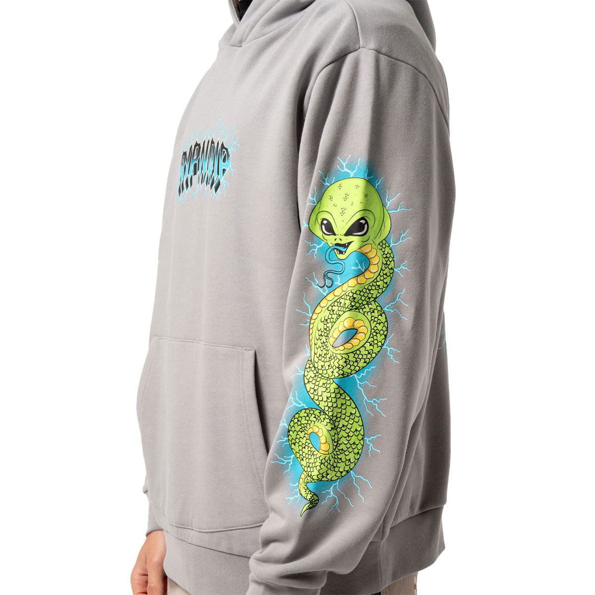 RIPNDIP Skull And Bones Hoodie - Charcoal image 4