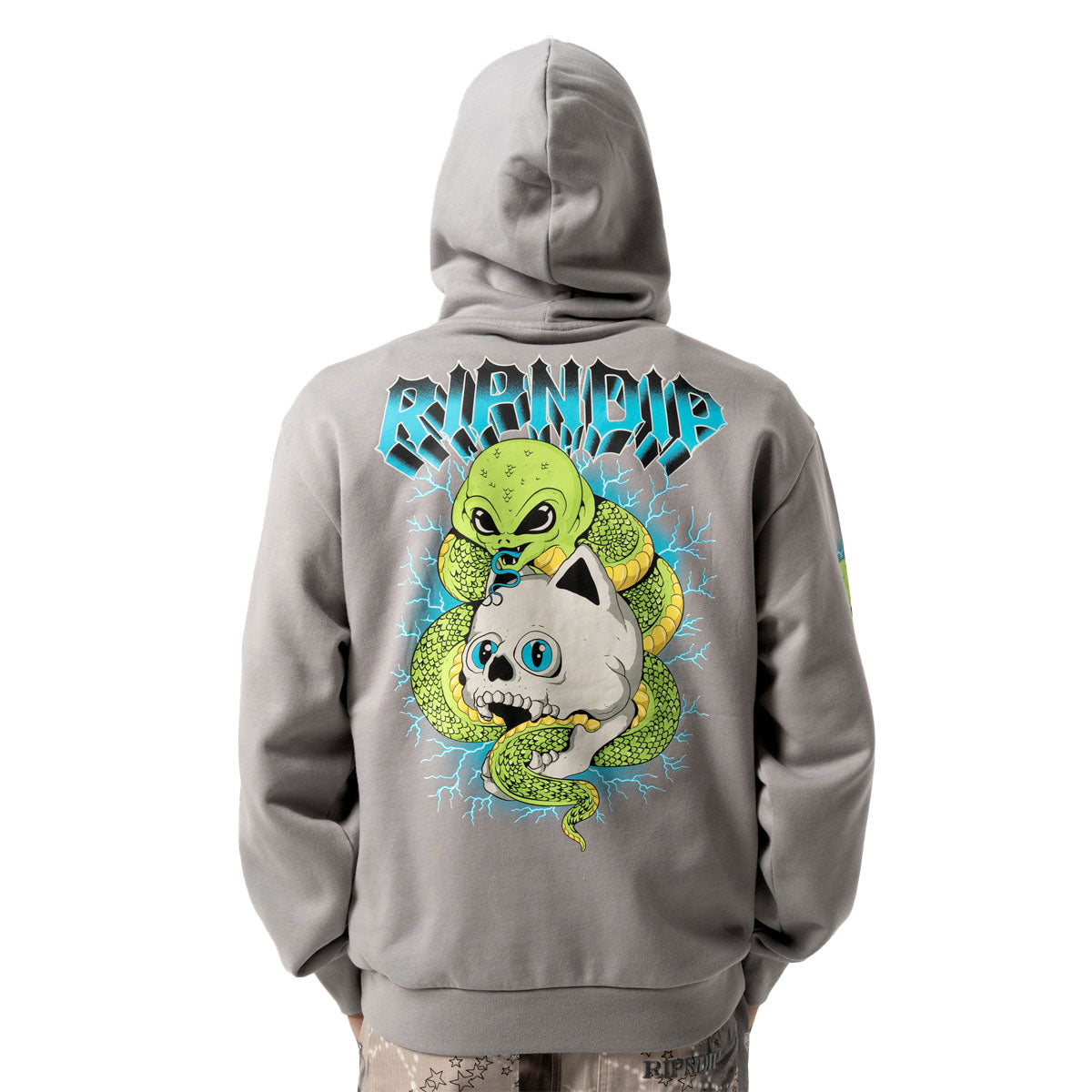 RIPNDIP Skull And Bones Hoodie - Charcoal image 5