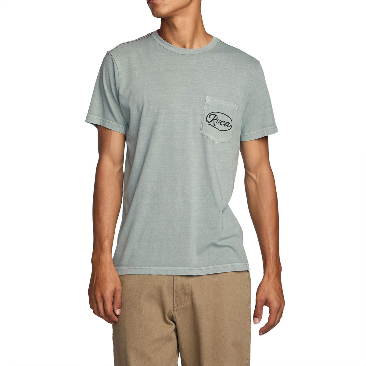 RVCA Contact Scripts Pocket T-Shirt - Monument image 2
