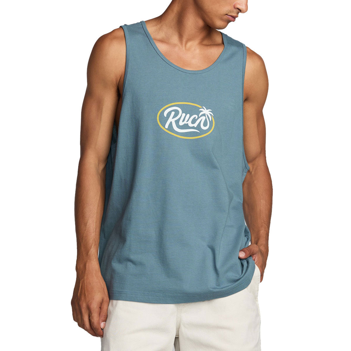 RVCA Frond Script Tank Top - Vintage Navy image 2