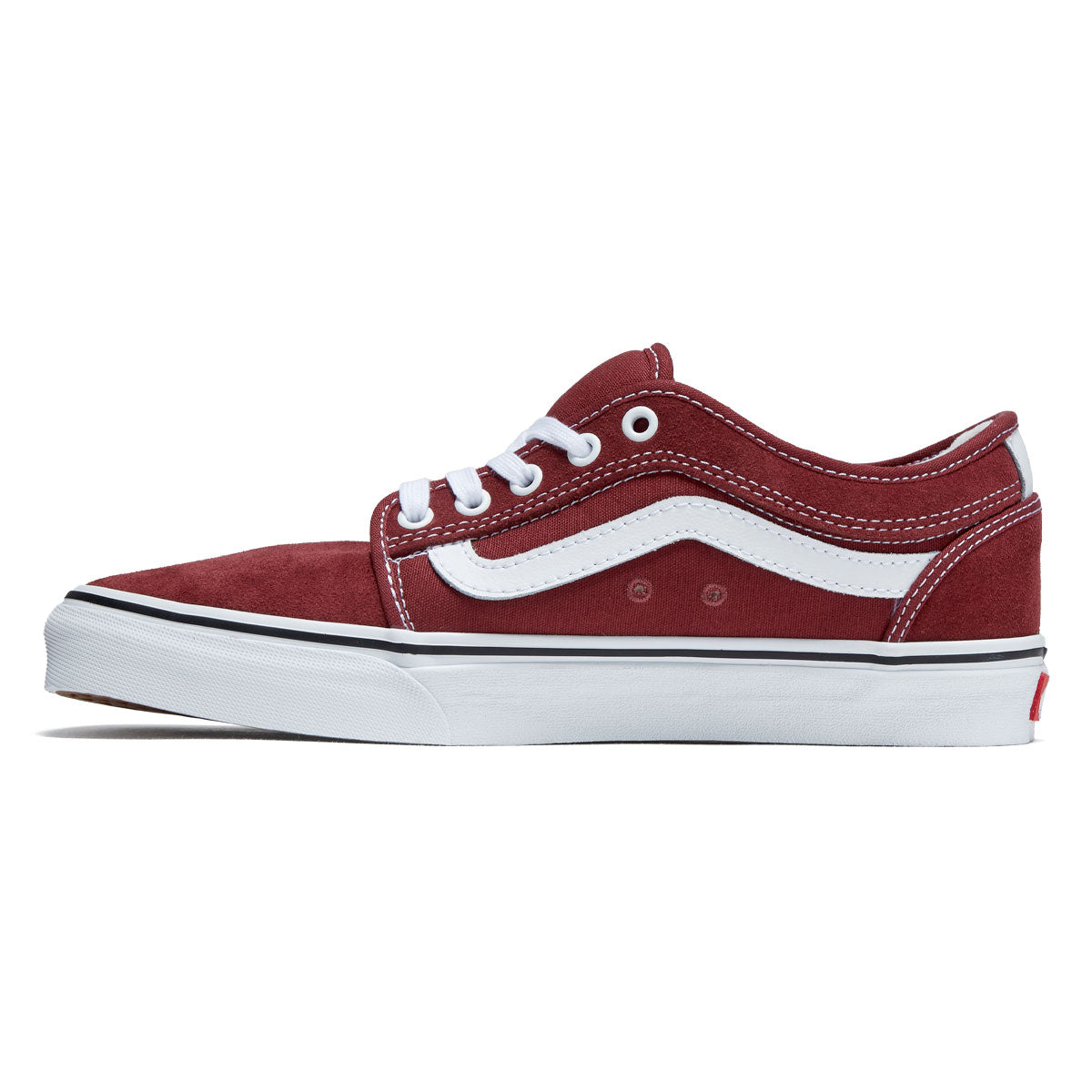 Vans Skate Chukka Low Sidestripe Shoes - Burgundy/White image 2