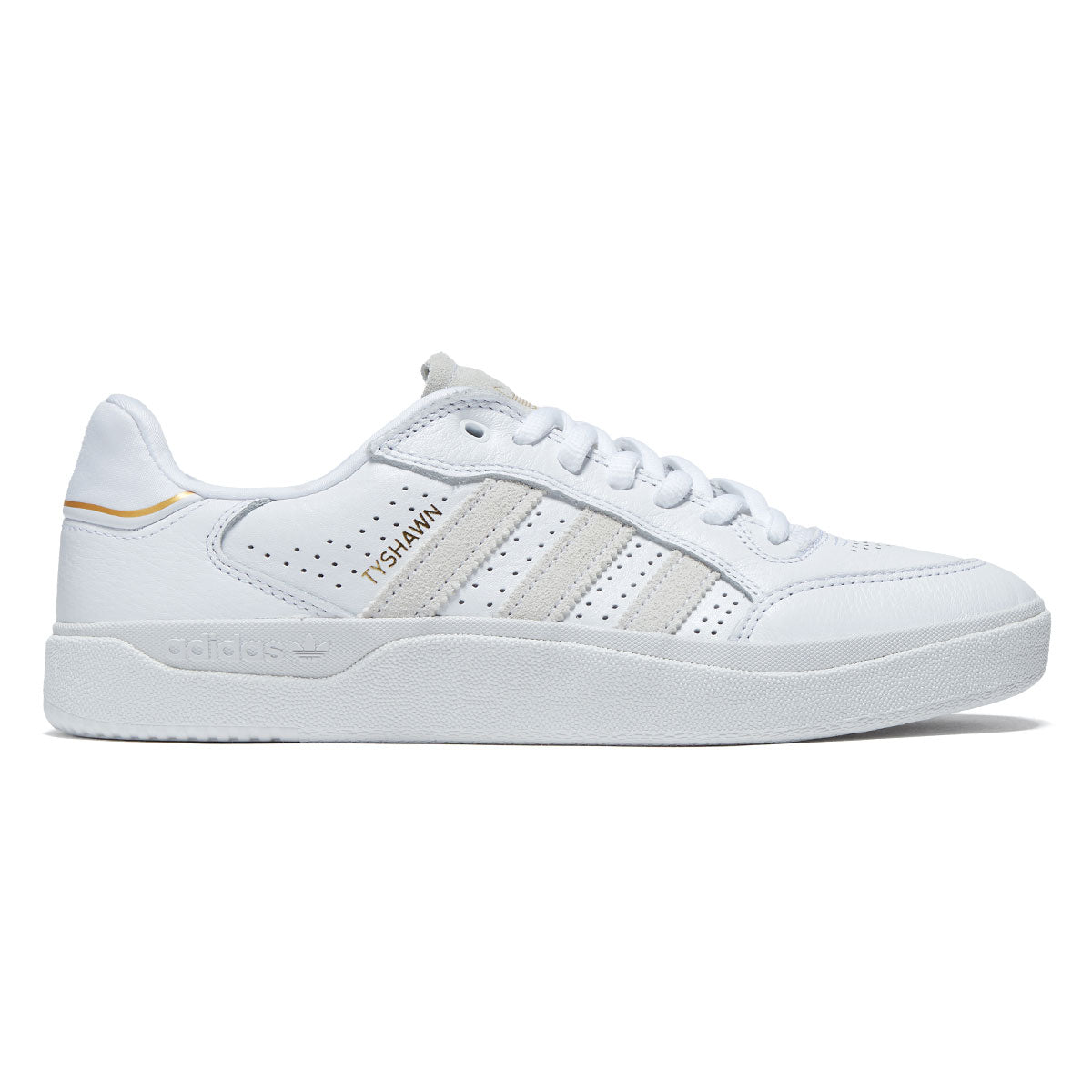 Adidas Tyshawn Low Shoes - Ftwr White/Ftwr White/Gold Metallic image 1