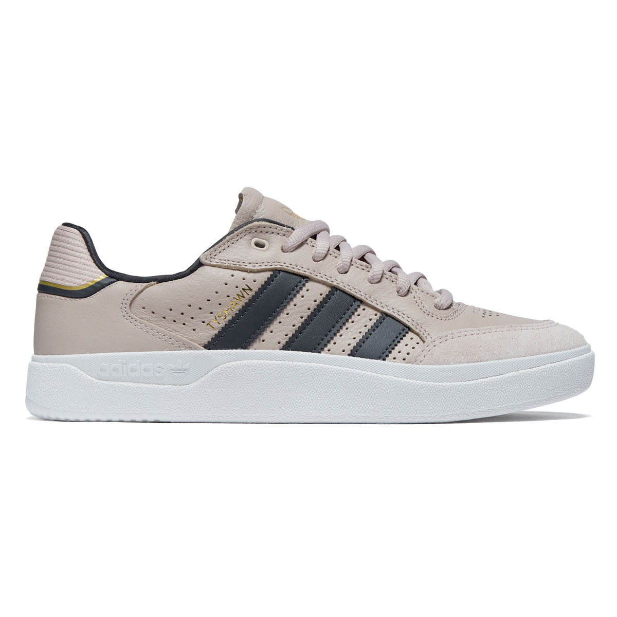 Adidas Tyshawn Low Shoes - Wonder Taupe/Carbon/Gold Metallic image 1