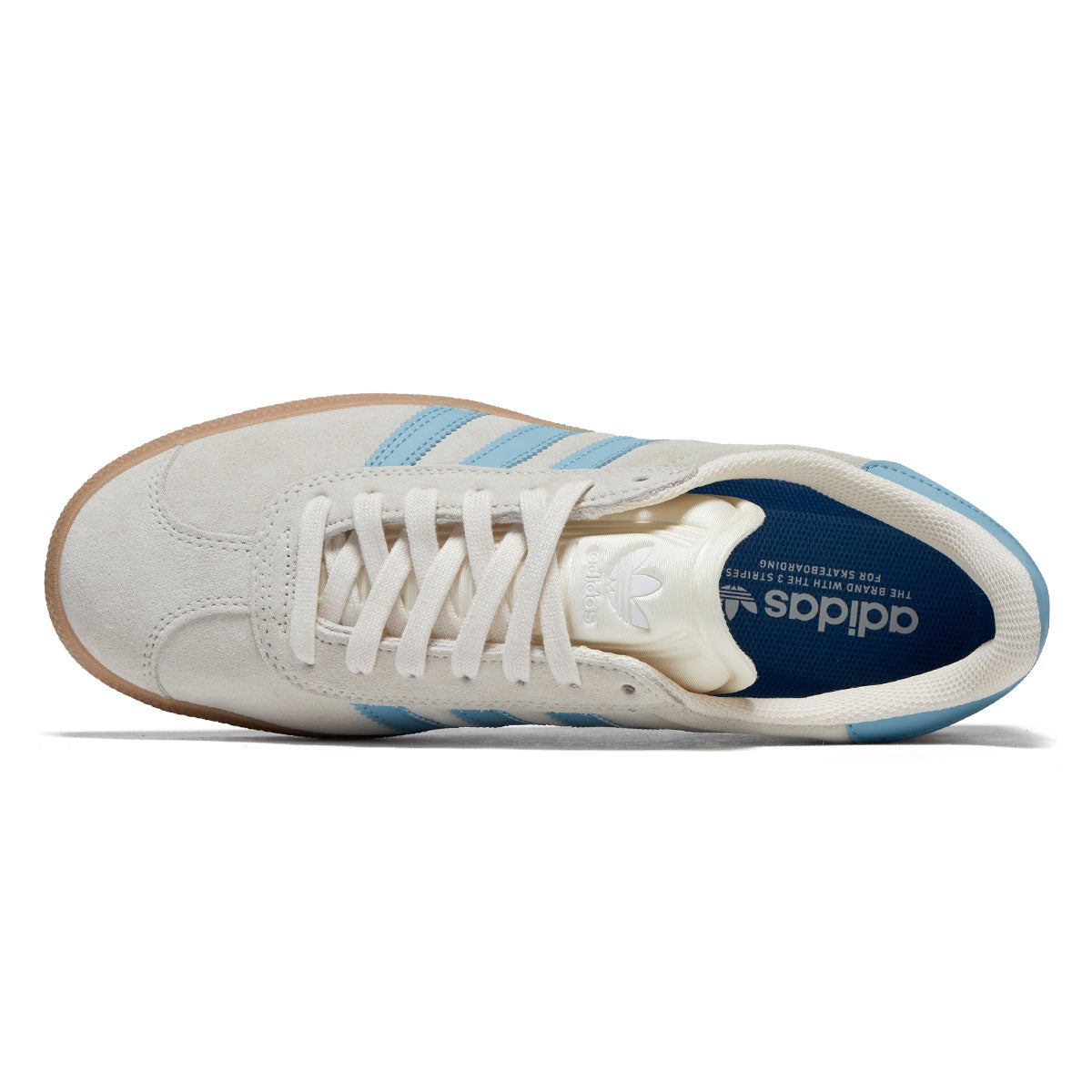 Adidas Gazelle ADV Shoes - Wonder White/Preloved Blue/Gum image 3