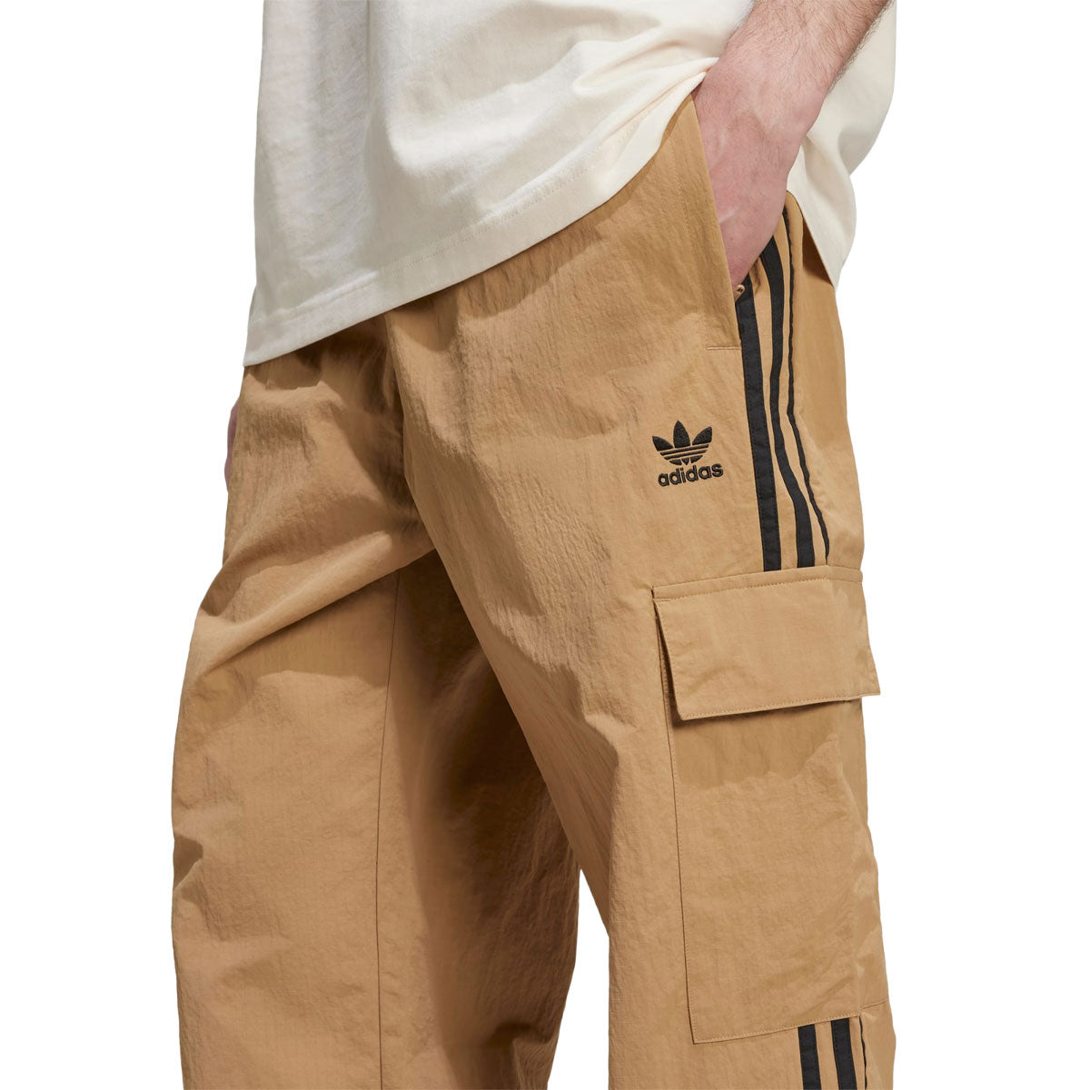 Adidas 3S Cargo Pants - Cardboard/Black image 3