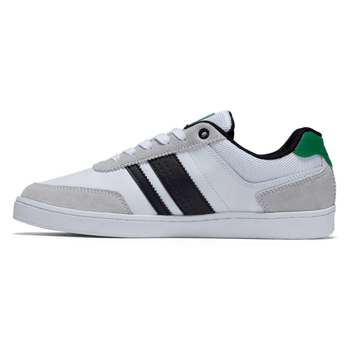 DVS Milan ST Shoes - White/Black/Green Suede image 2