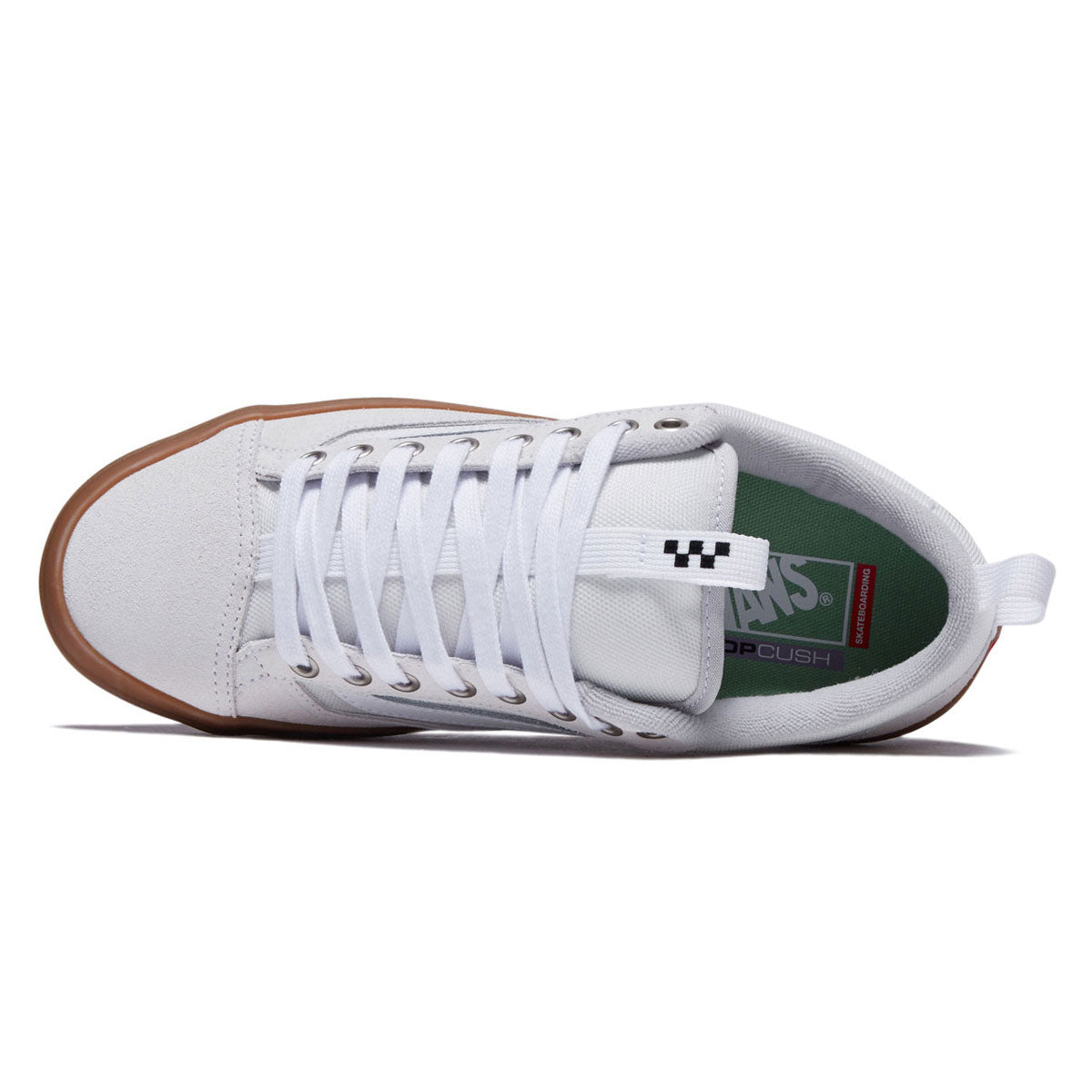 Vans Skate Old Skool 36+ Shoes - White/Gum image 3