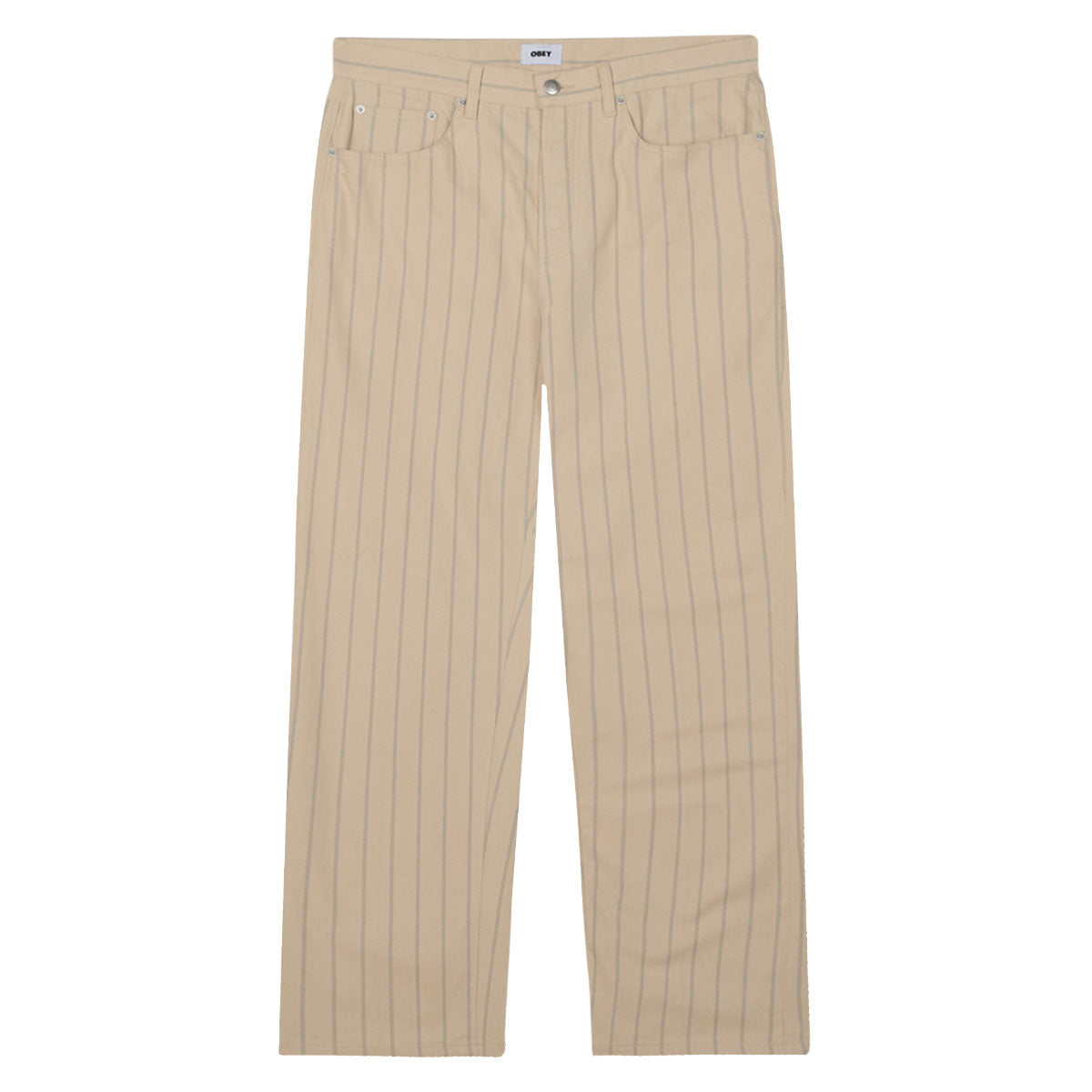 Obey Classic Baggy Stripe Denim Jeans - Pelican Multi image 1