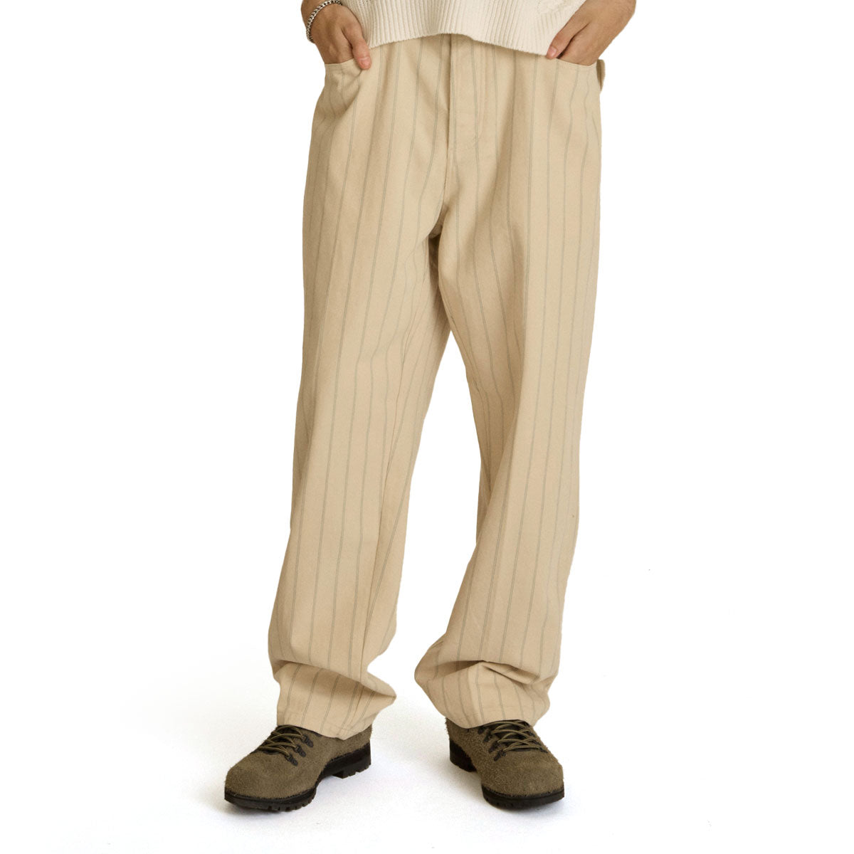 Obey Classic Baggy Stripe Denim Jeans - Pelican Multi image 3