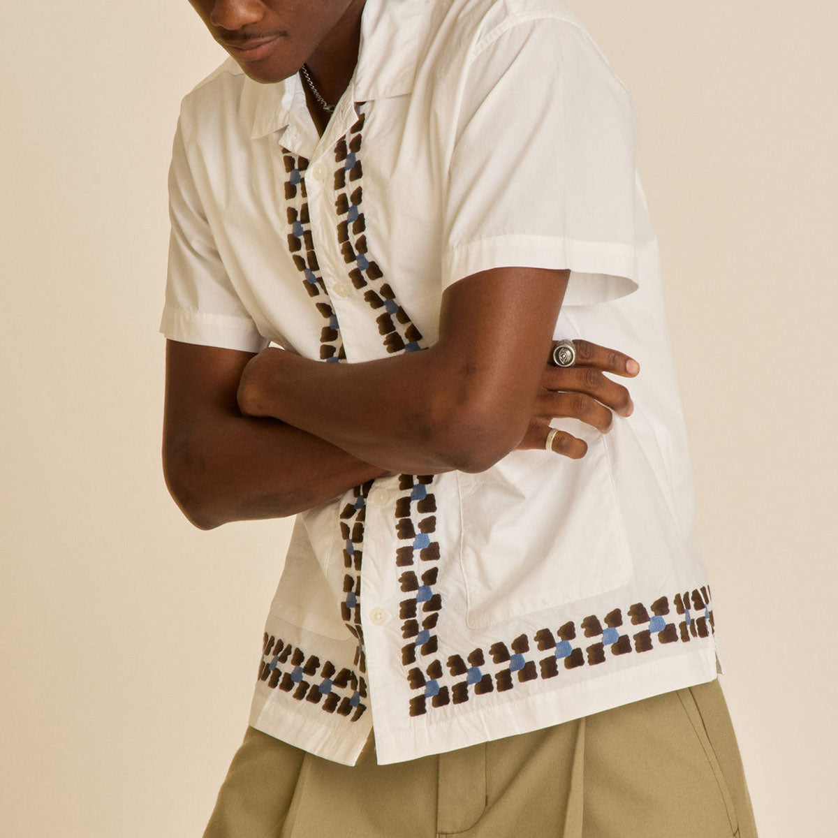 Obey Ruben Woven Shirt - White Multi image 3