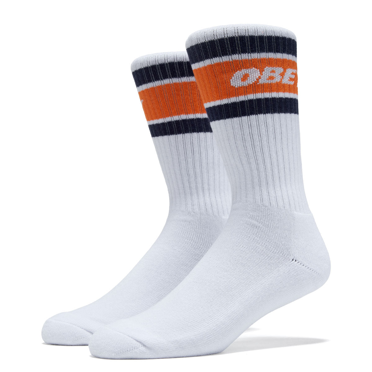 Obey Cooper II Socks - White/Orange II image 1