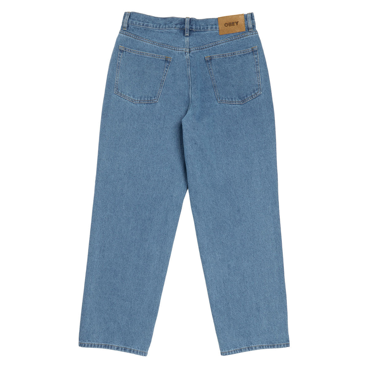 Obey Classic Baggy Denim Jeans - Medium Stonewash Light Indigo image 2