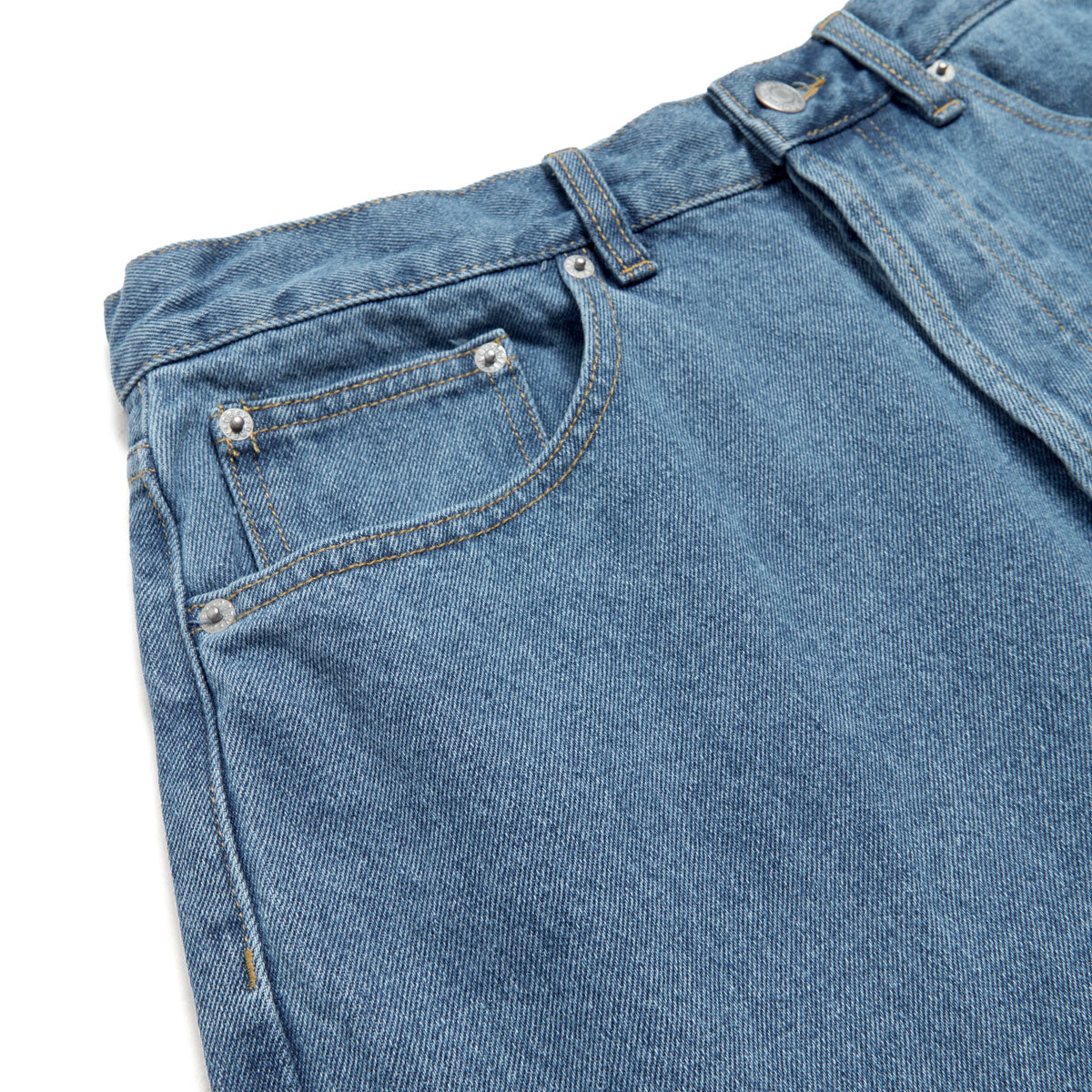 Obey Classic Baggy Denim Jeans - Medium Stonewash Light Indigo image 4