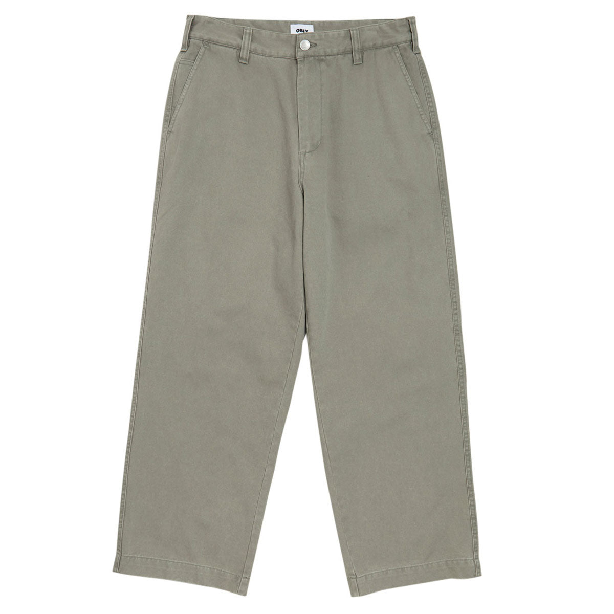 Obey Bigwig Giant Chino Pants - Smokey Olive Faded Wash image 1