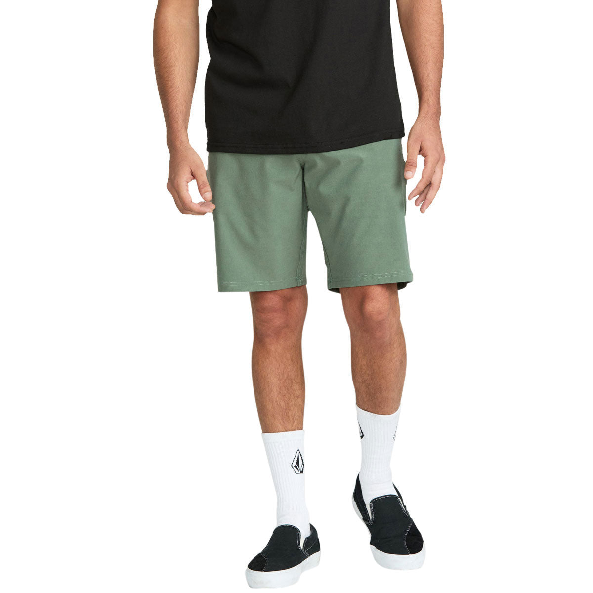 Volcom Frickin Cross Shred Static 20 Shorts - Light Olive image 3