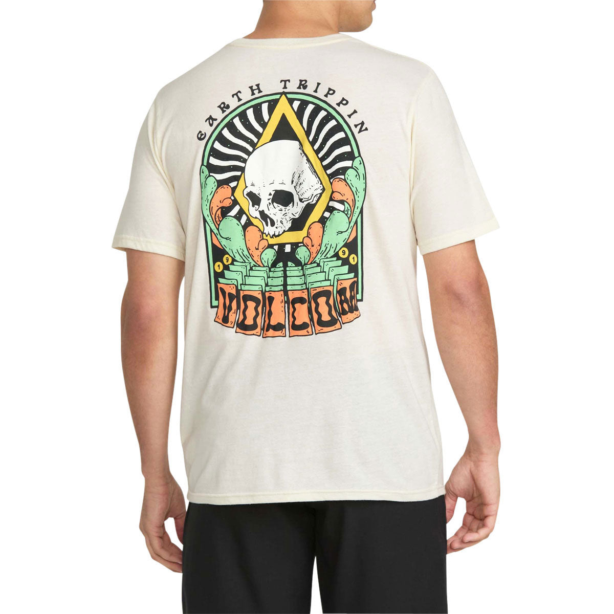 Volcom Arched T-Shirt - Off White/Heather image 3