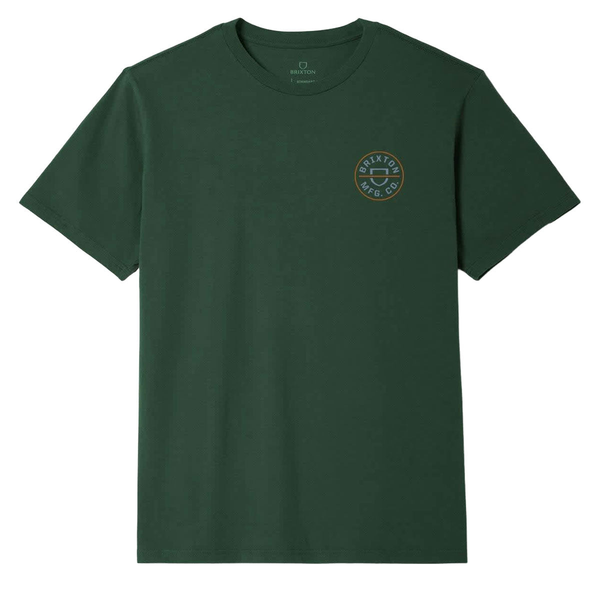 Brixton Crest II T-Shirt - Forest Green/Rust/Grey Blue image 1