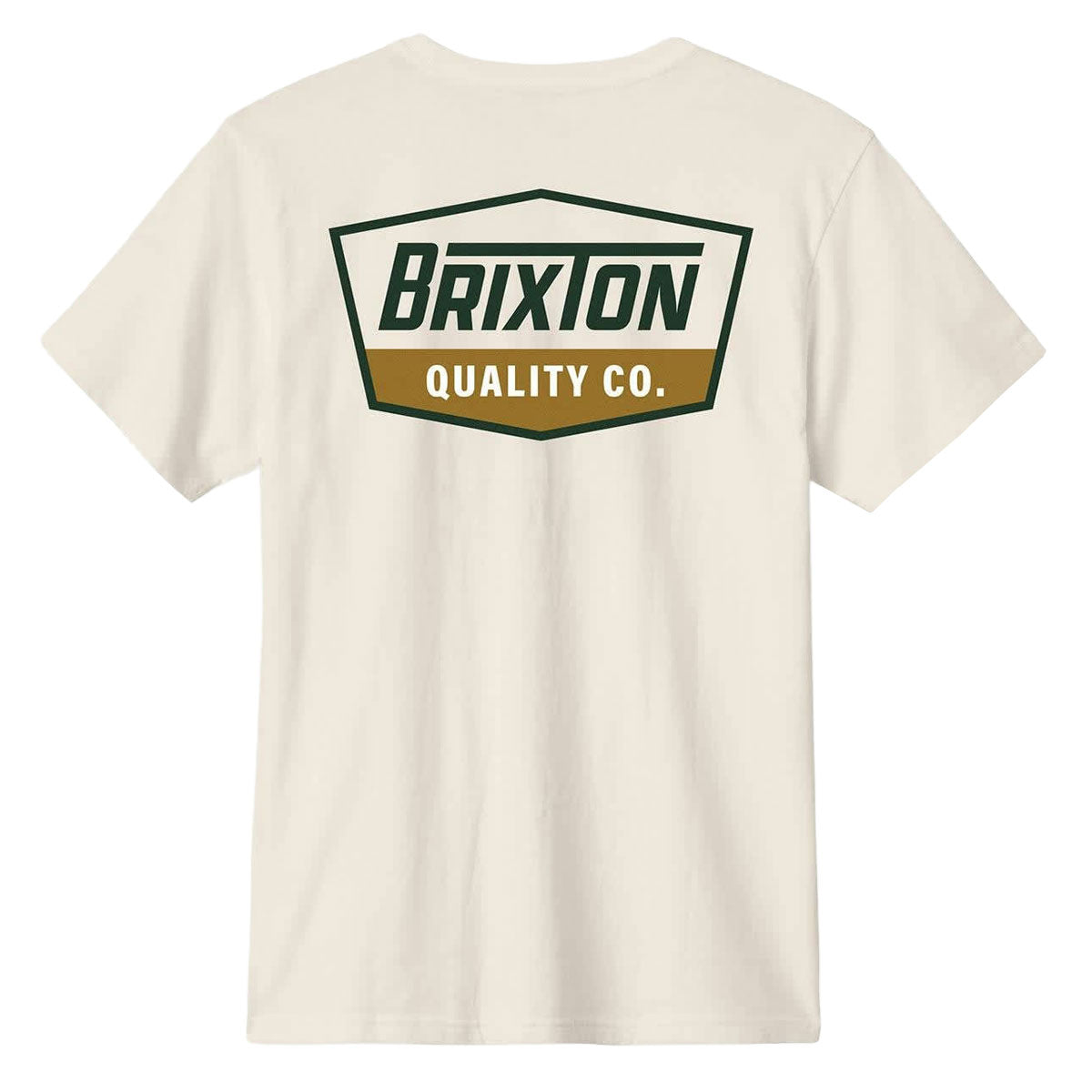 Brixton Regal T-Shirt - Cream/Dark Green/Metal Bronze image 2