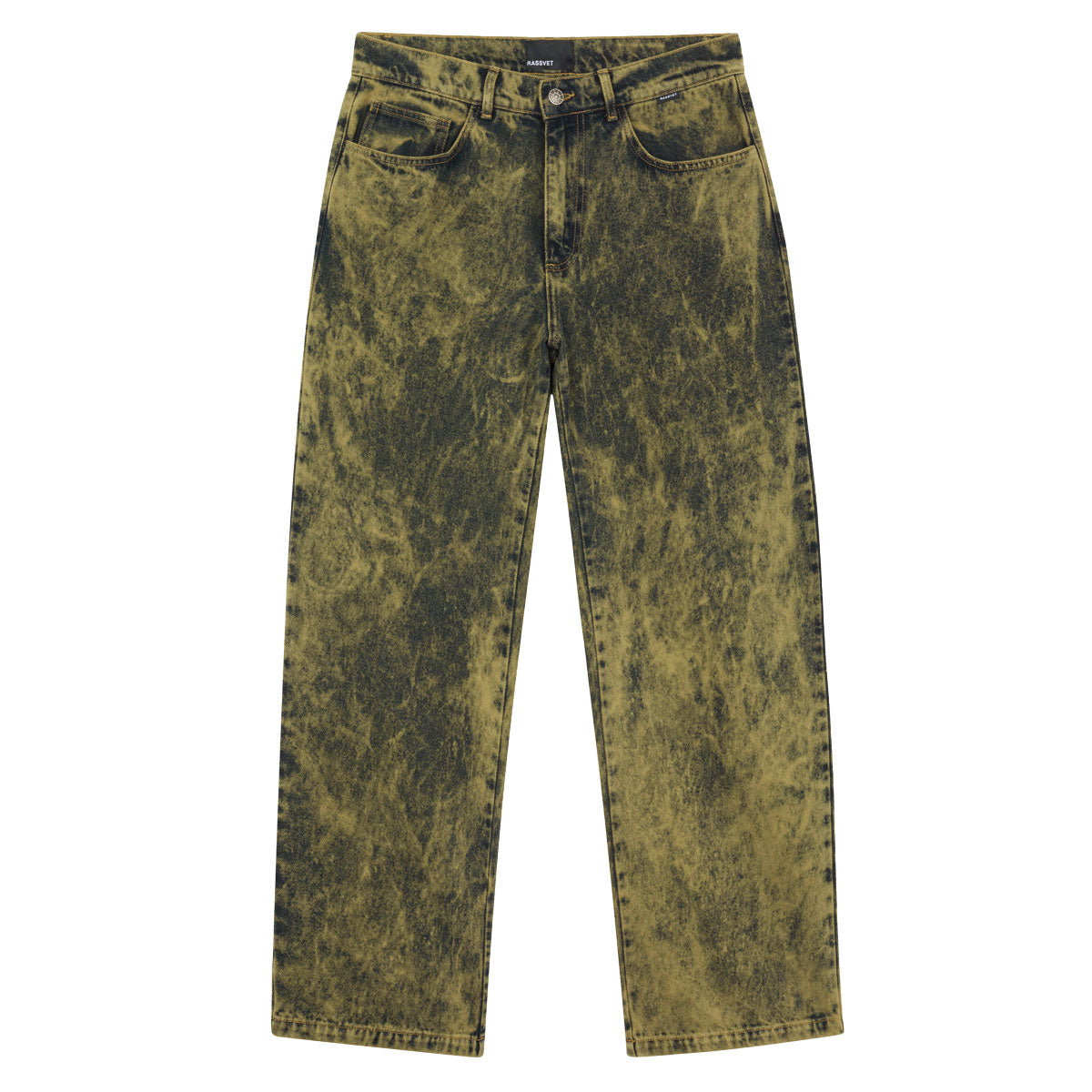 Rassvet Acid Wash Baggy Denim Woven Jeans - Green image 2