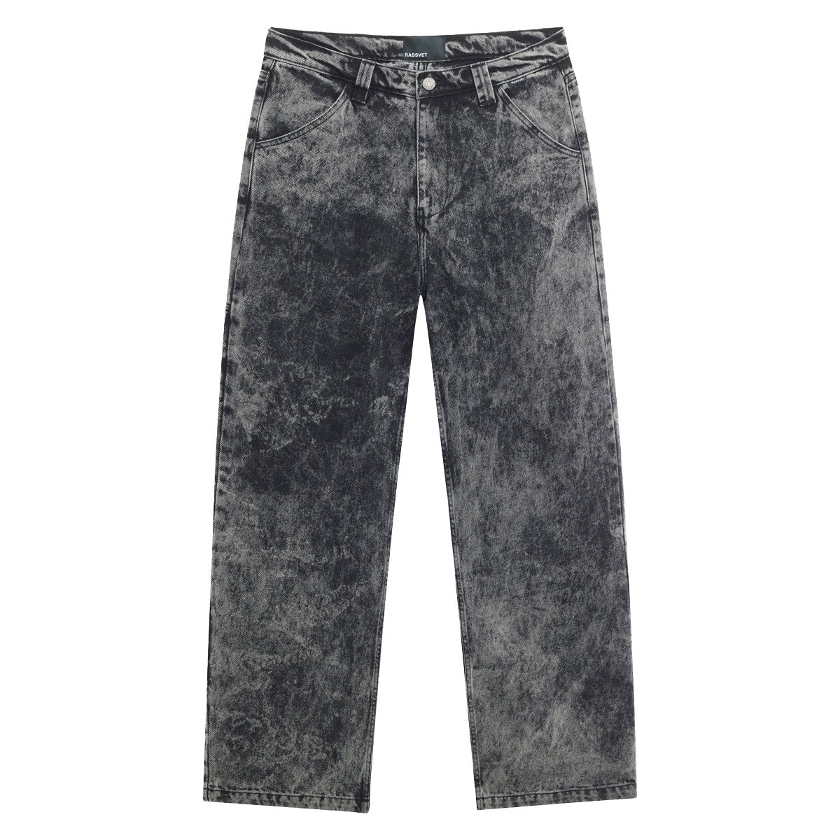 Rassvet Acid Wash Carpenter Work Denim Woven Jeans - Grey image 2