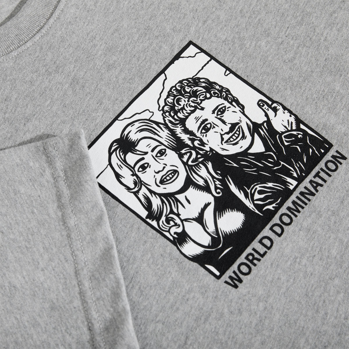 Polar World Domination T-Shirt - Heather Grey image 2
