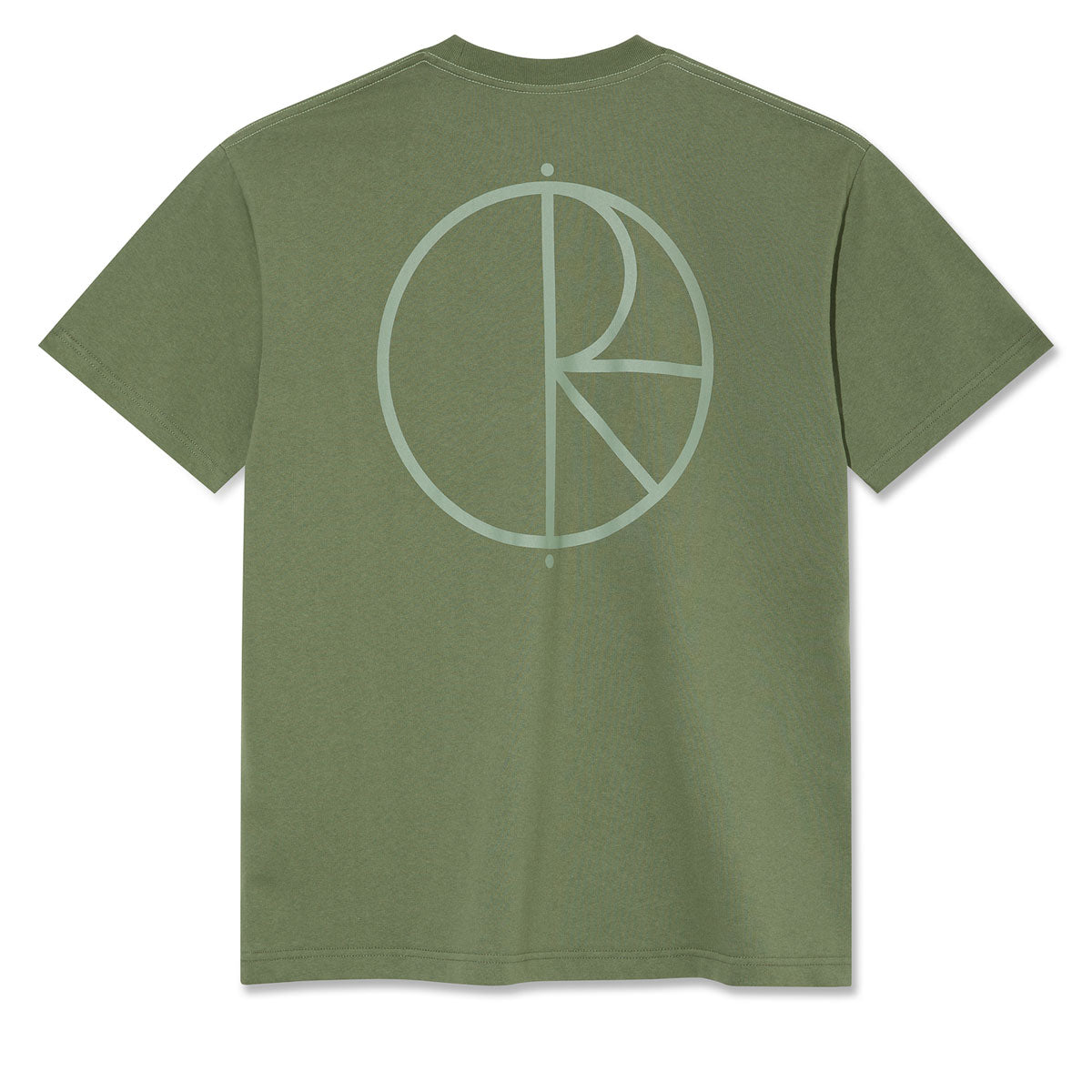 Polar Stroke Logo Contrast T-Shirt - Moss Green image 1