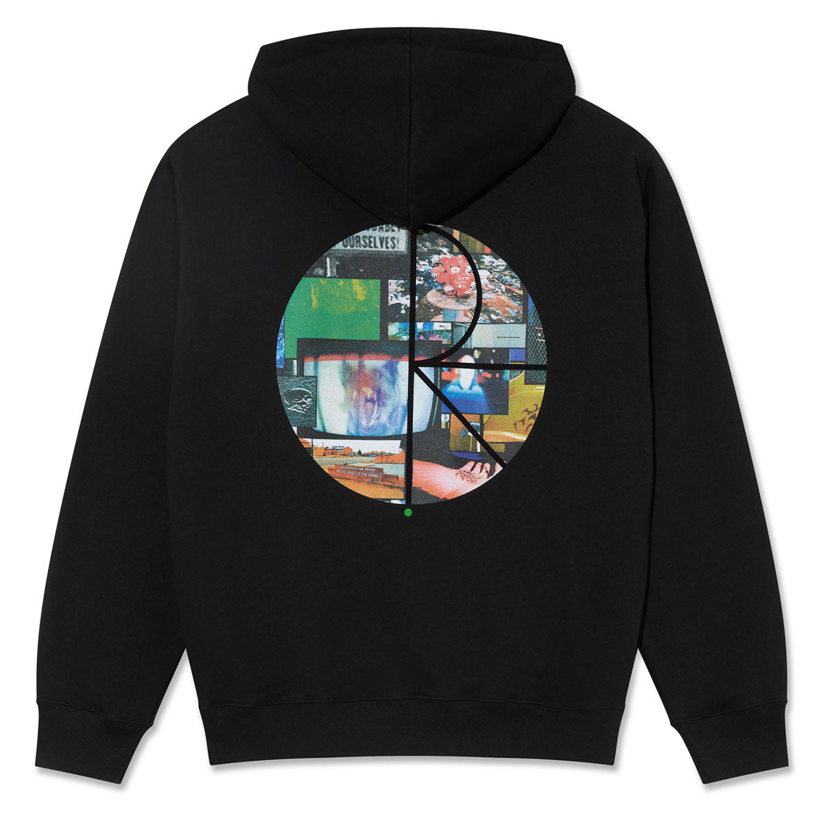 Polar Ourselves Collage Fill Logo Dave Hoodie - Black image 1