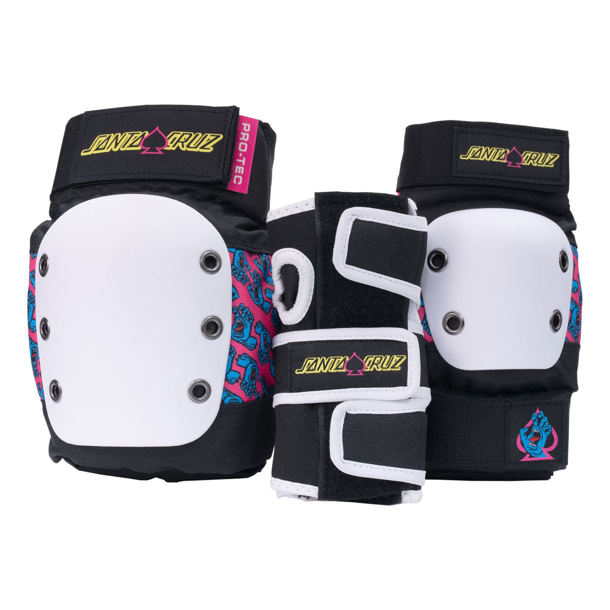 Pro-Tec x Santa Cruz Signature Edition Street JR 3 Pack Of Pads - Black image 1