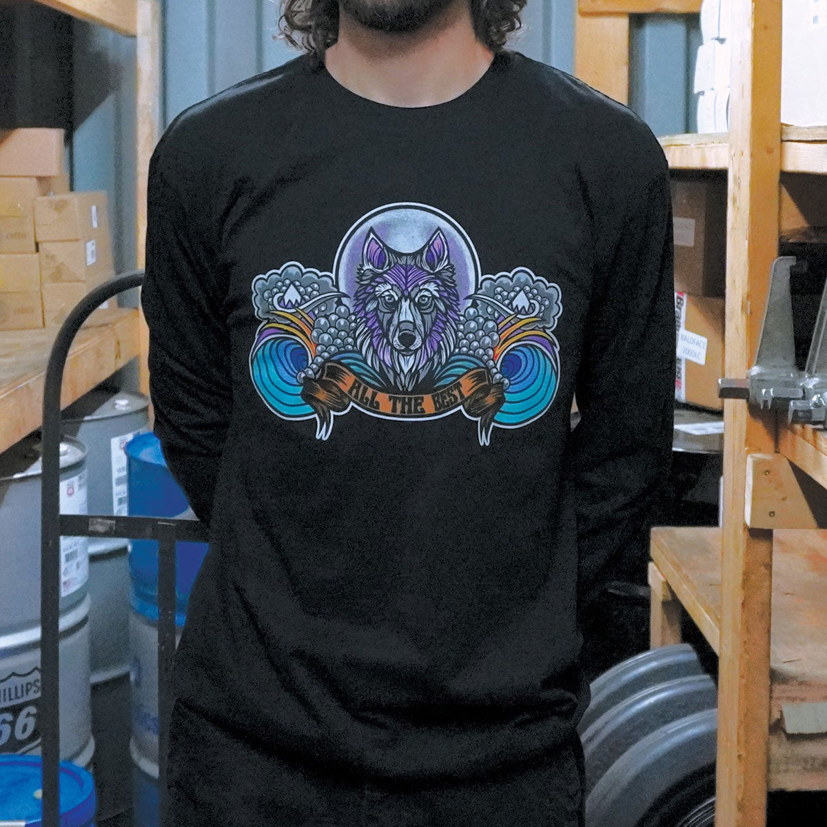 1910 HHHowler Long Sleeve T-Shirt - Vintage Black image 2