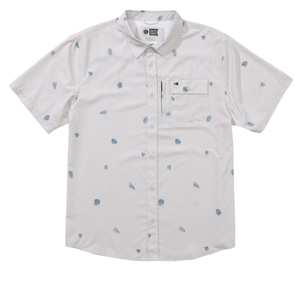 Salty Crew Flagship UV Button Up Shirt - Grey image 1