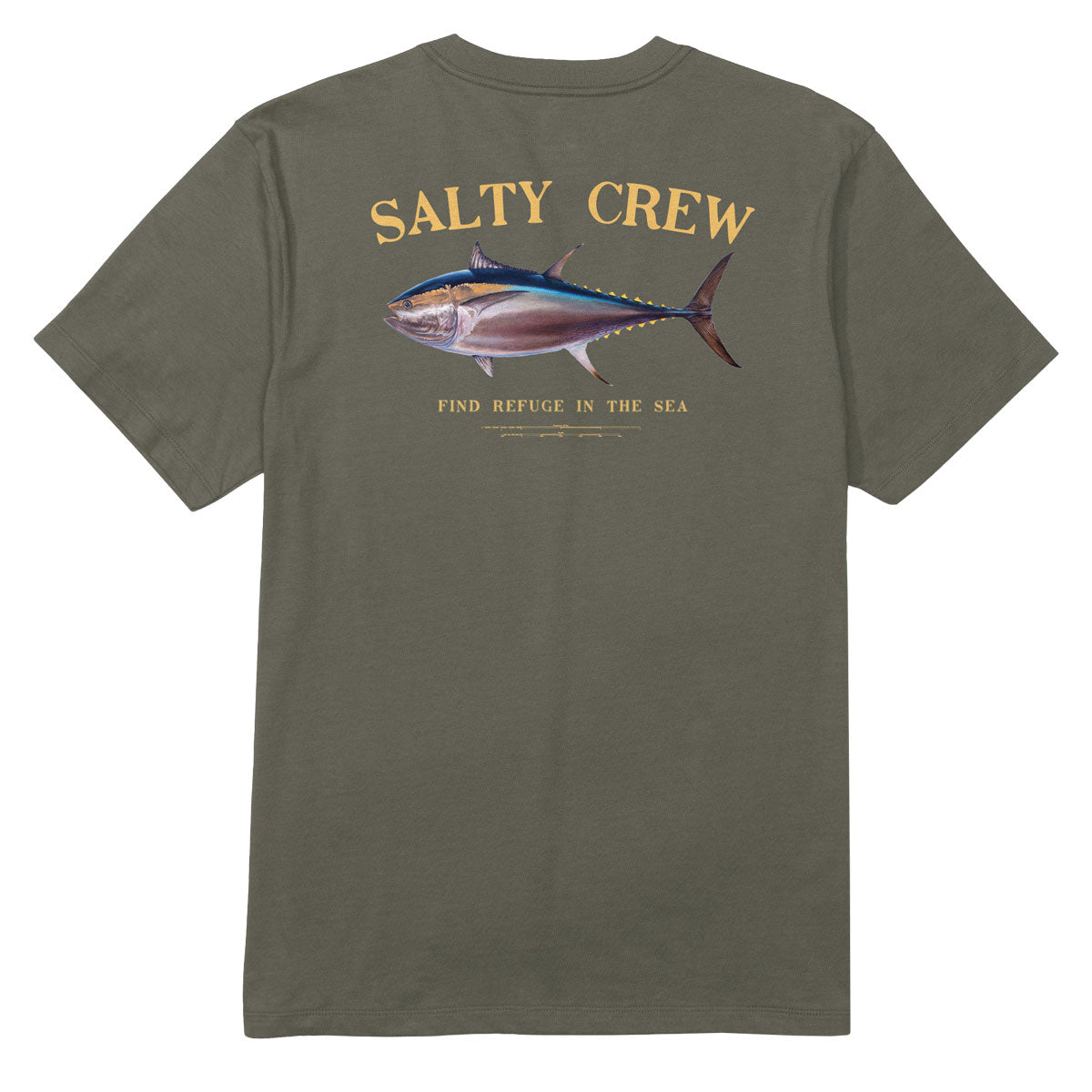 Salty Crew Big Blue T-Shirt - Dusty Olive image 1