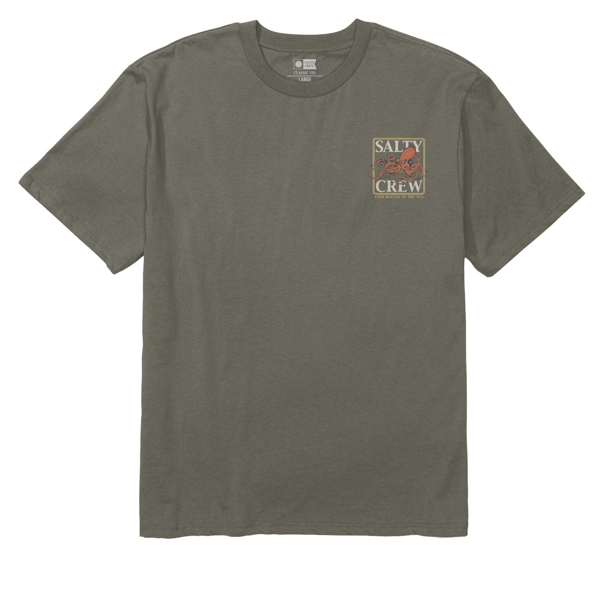 Salty Crew Ink Slinger Classic T-Shirt - Dusty Olive image 2