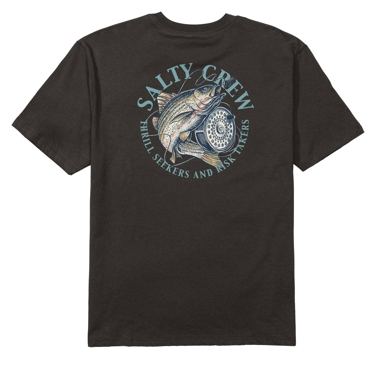 Salty Crew Reel Fly Classic T-Shirt - Black image 1