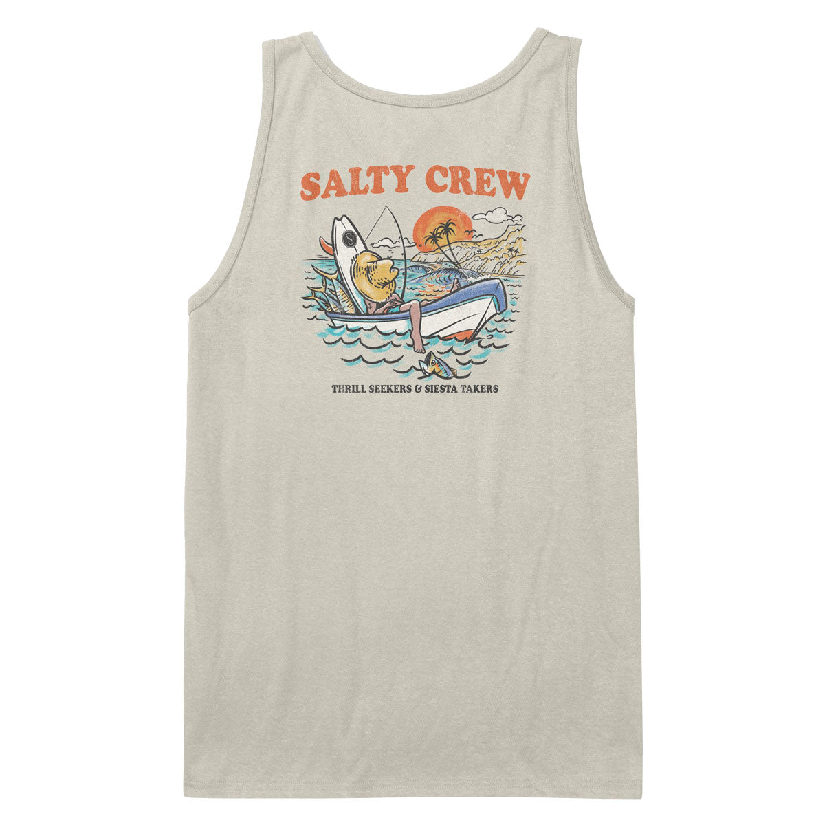 Salty Crew Down Time Tank Top - Bone image 1