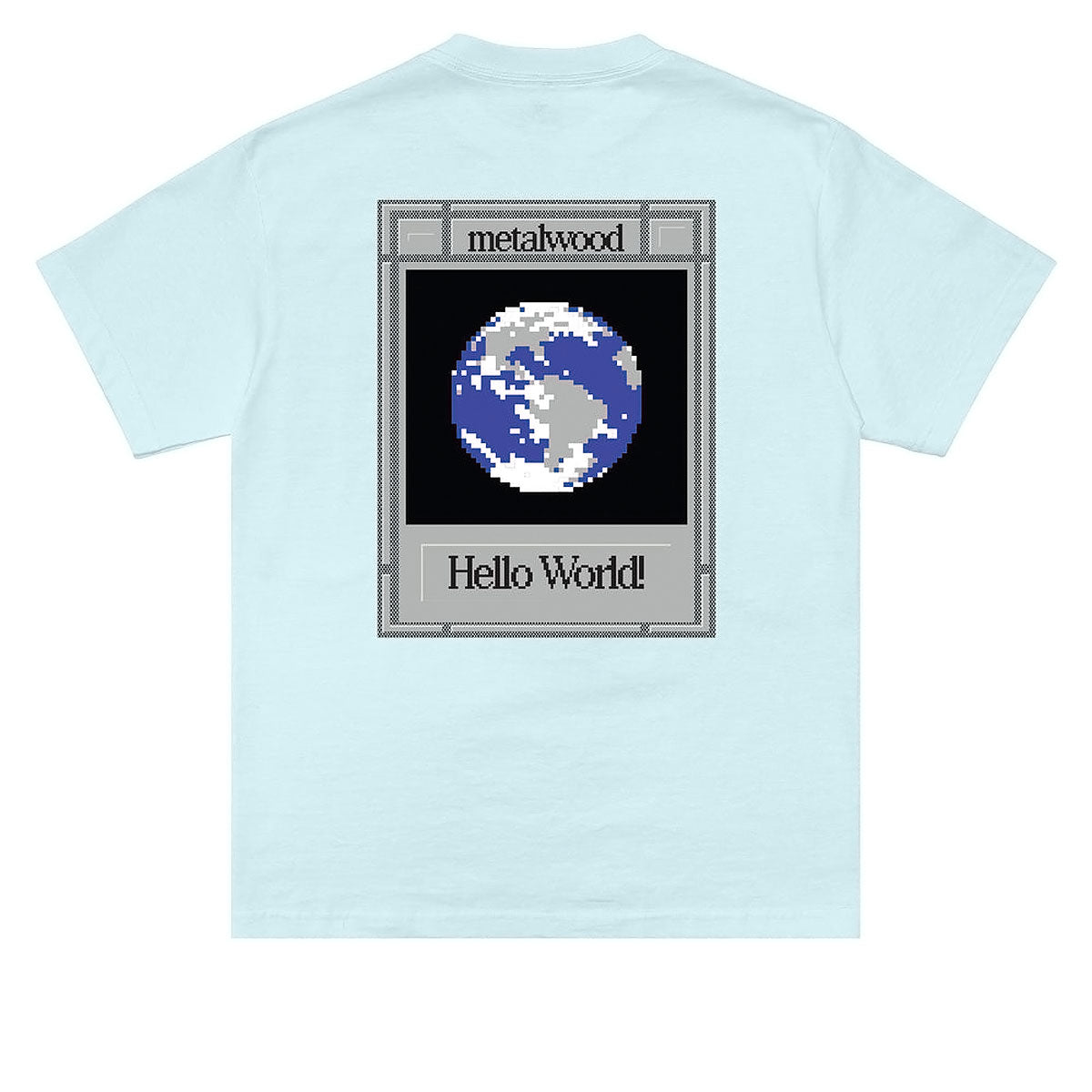 Metalwood Hello World T-Shirt - Baby Blue image 2