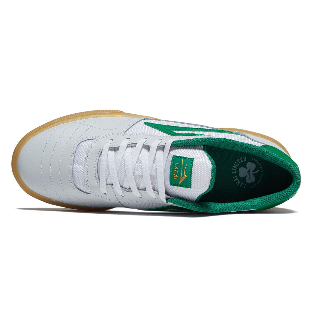 Lakai Cambridge Shoes - White/Green Leather image 3