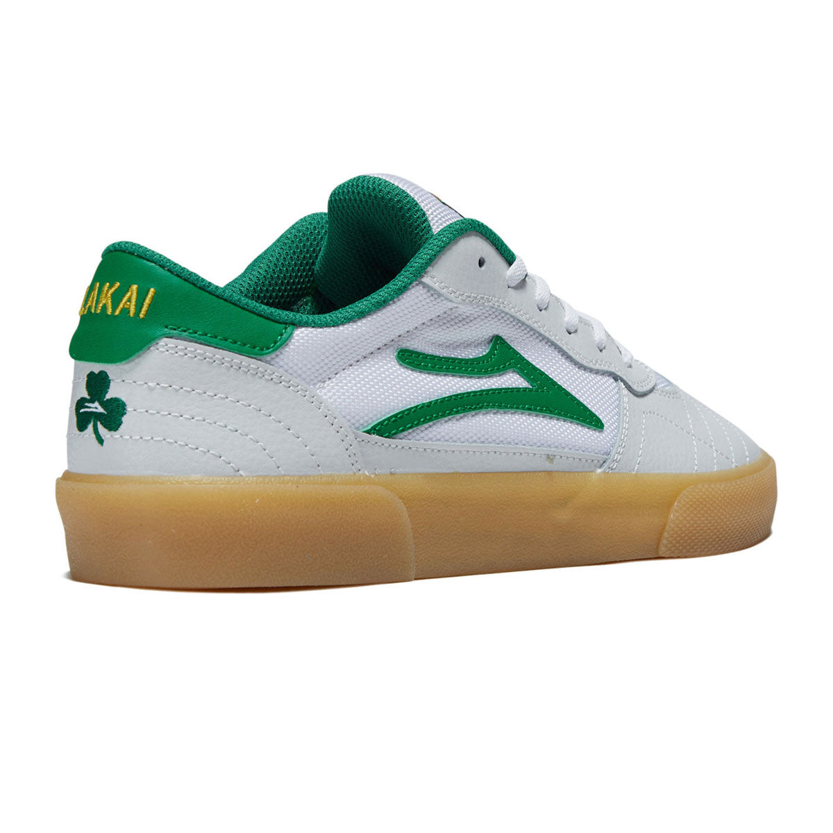 Lakai Cambridge Shoes - White/Green Leather image 5