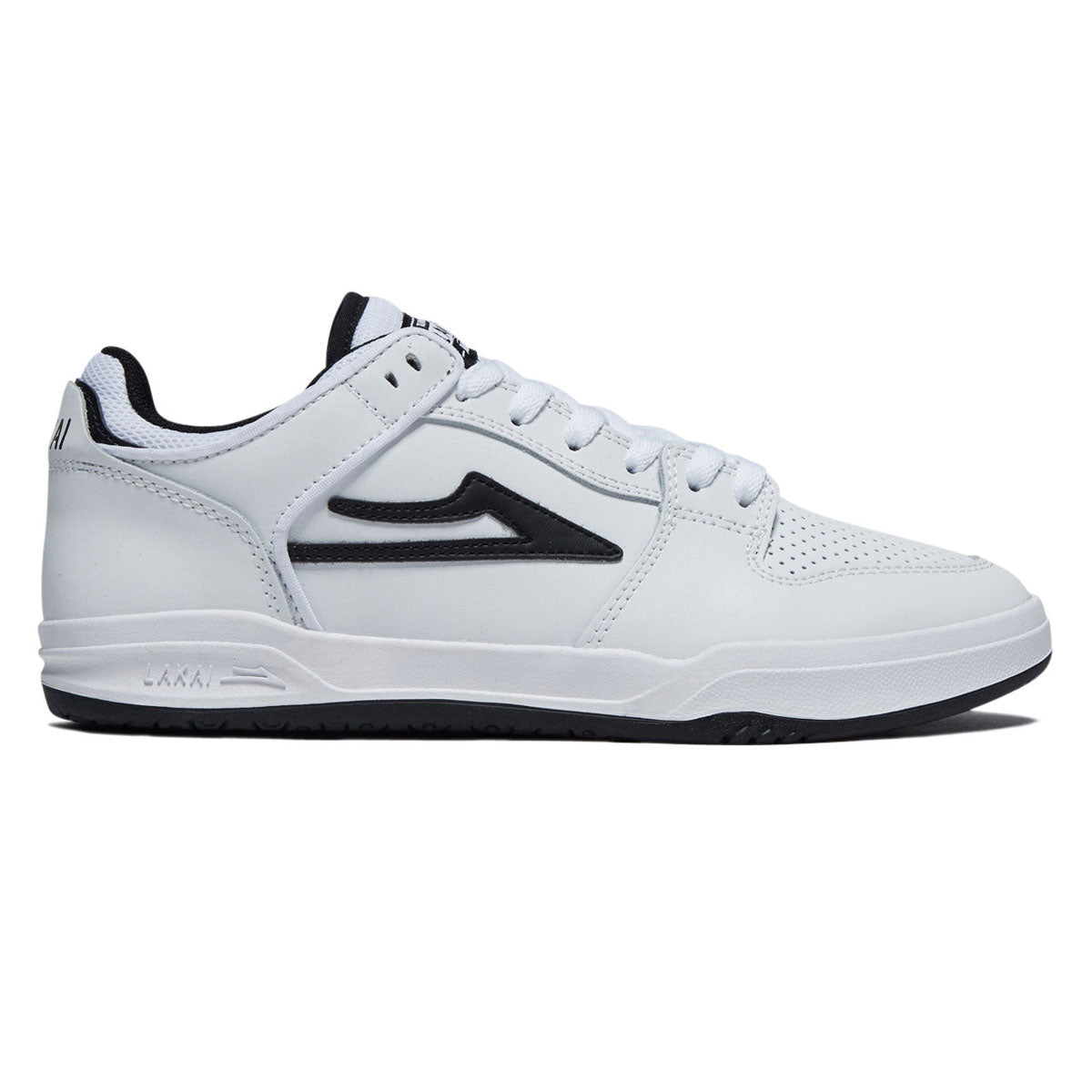 Lakai Telford Low Shoes - White/Black Leather image 1