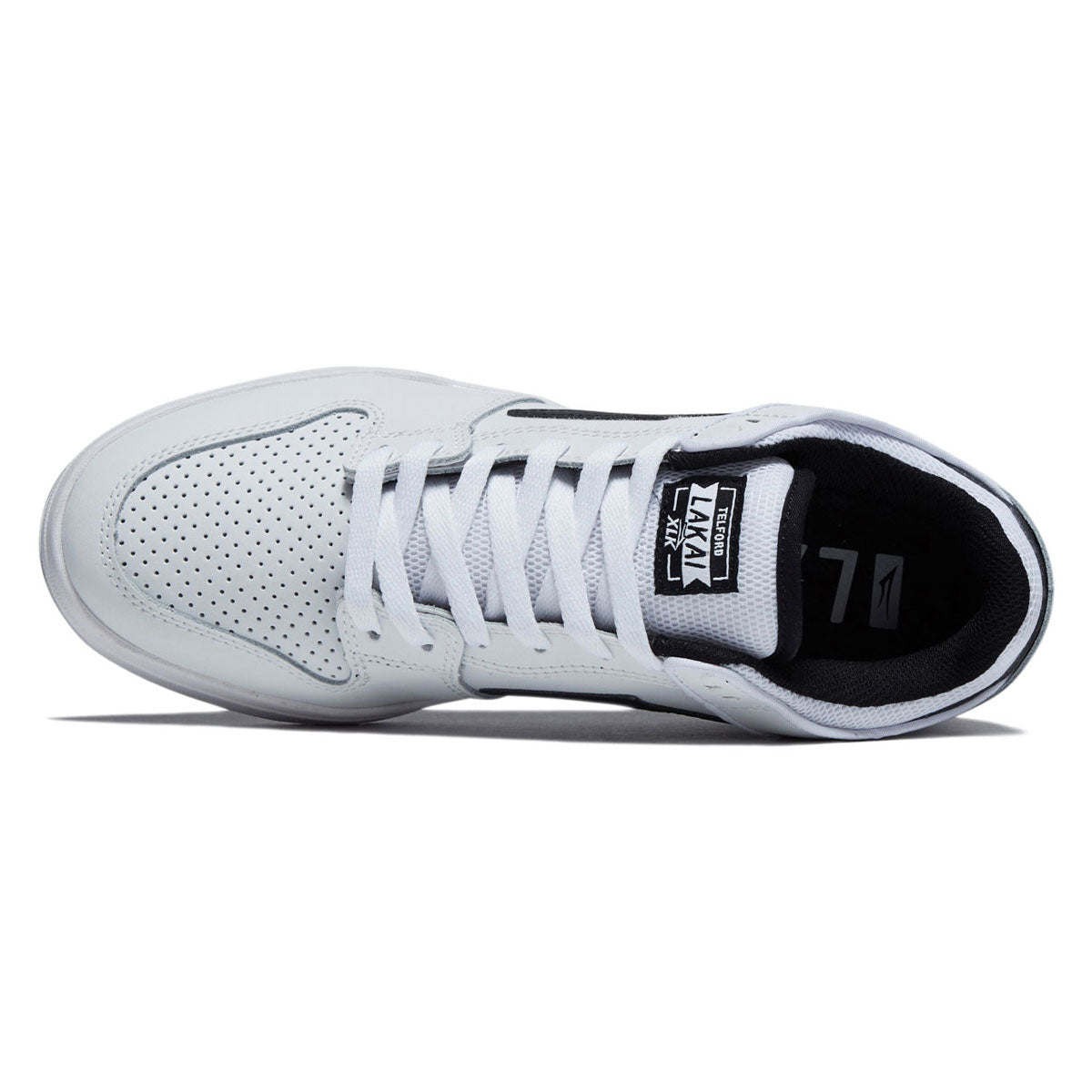 Lakai Telford Low Shoes - White/Black Leather image 3