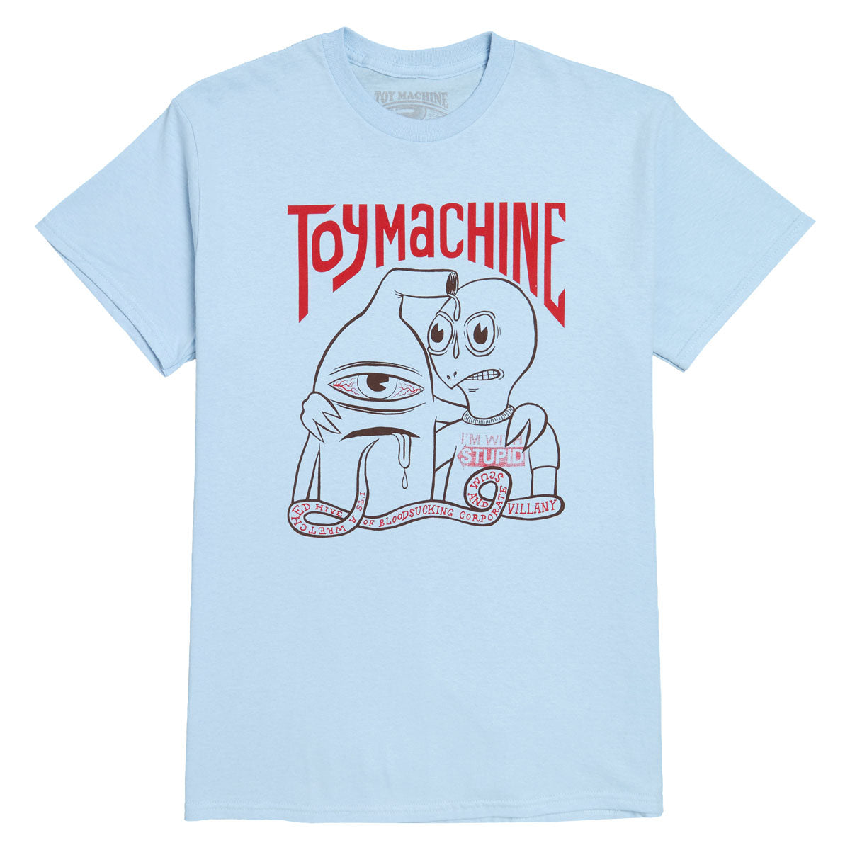 Toy Machine I'm With Stupid T-Shirt - Light Blue image 1