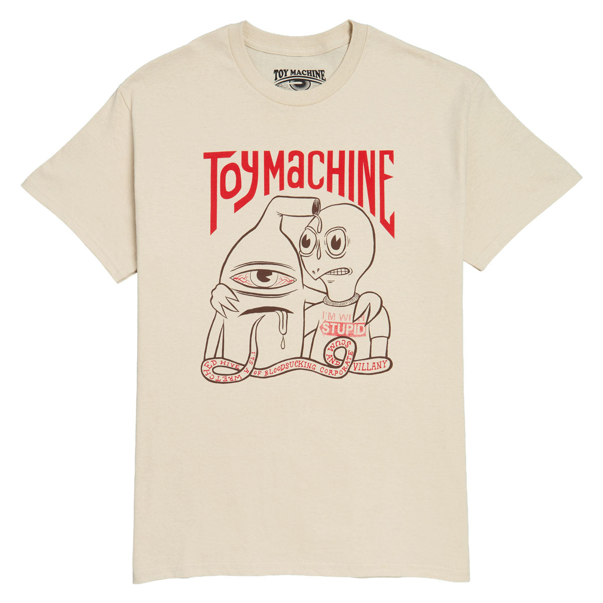 Toy Machine I'm With Stupid T-Shirt - Sand image 1