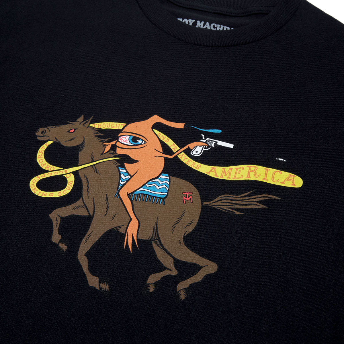 Toy Machine Thoughts And Prayers T-Shirt - Black image 2