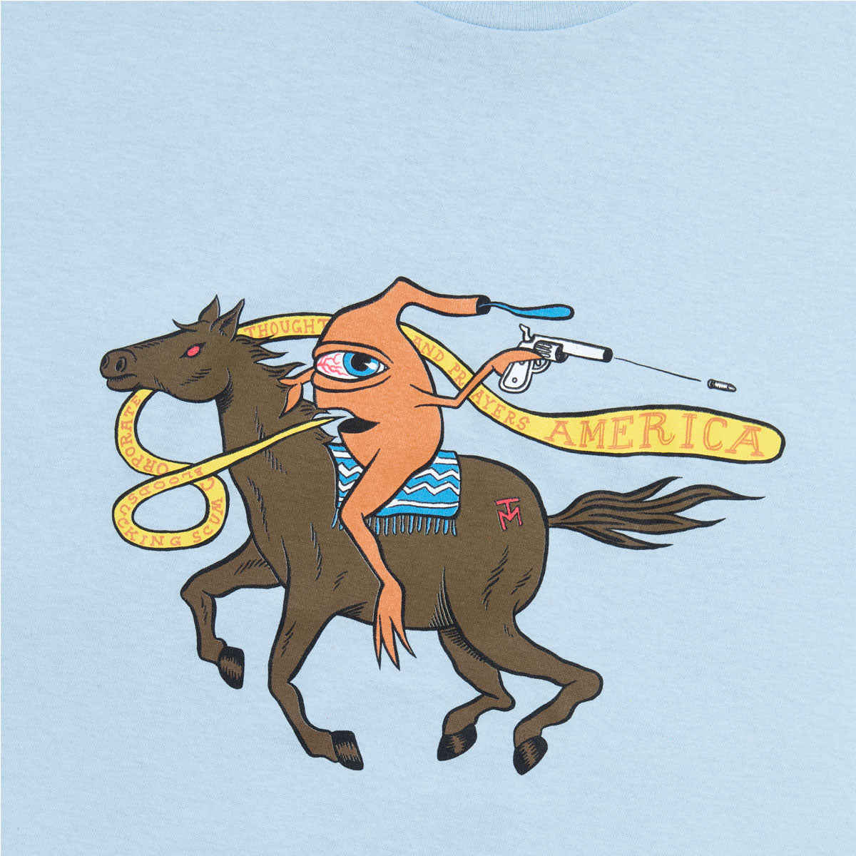 Toy Machine Thoughts And Prayers T-Shirt - Light Blue image 2