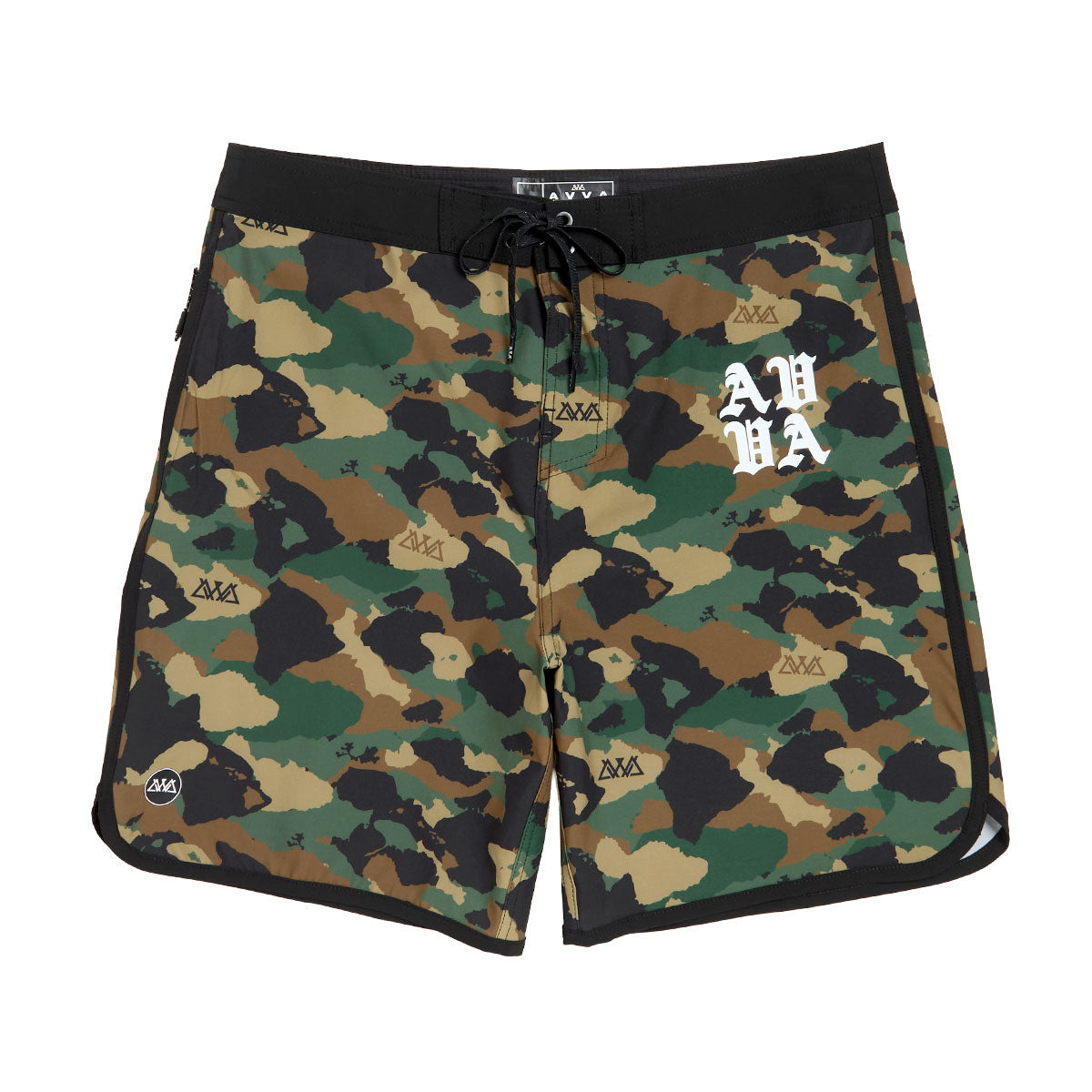 AVVA Ku Camo 19 Boardshorts - Olive image 1